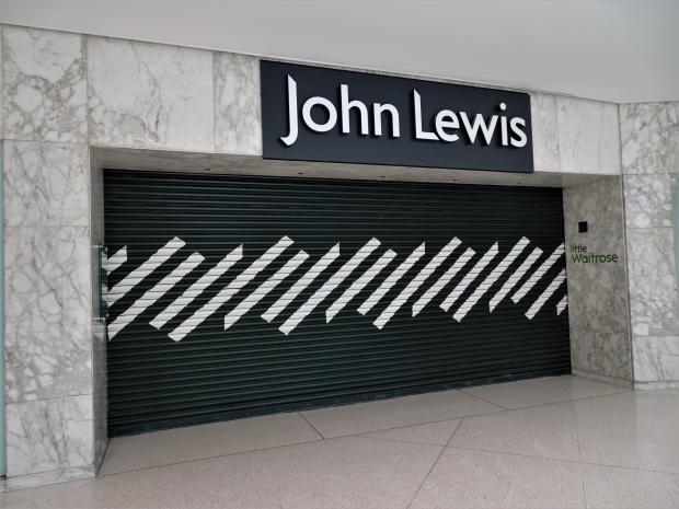 Watford Observer: The former John Lewis store with its shutters down after confirmation the shop will never open again. Credit: Stephen Danzig/Watford Observer Camera Club