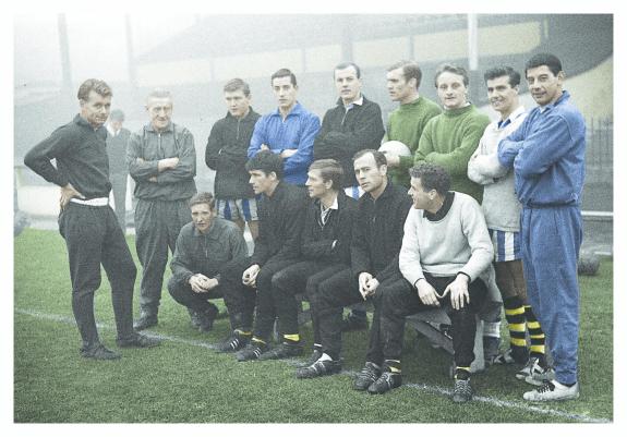 Watford Observer: A colourised image of Watford's 1964/65 team Watford Observer: A colourised image of Watford's 1964/65 team