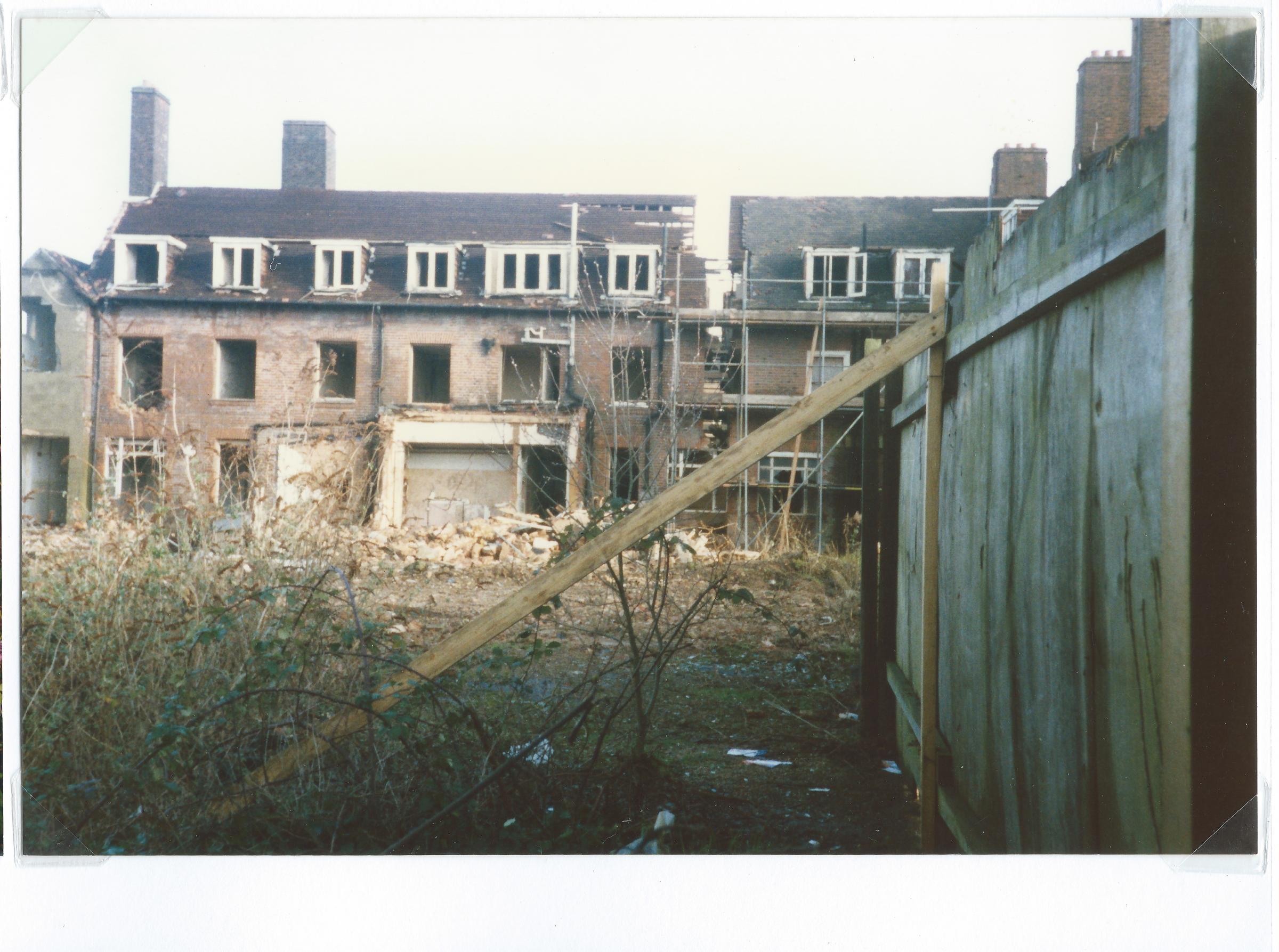 The derelict state of the old hospital before renovation