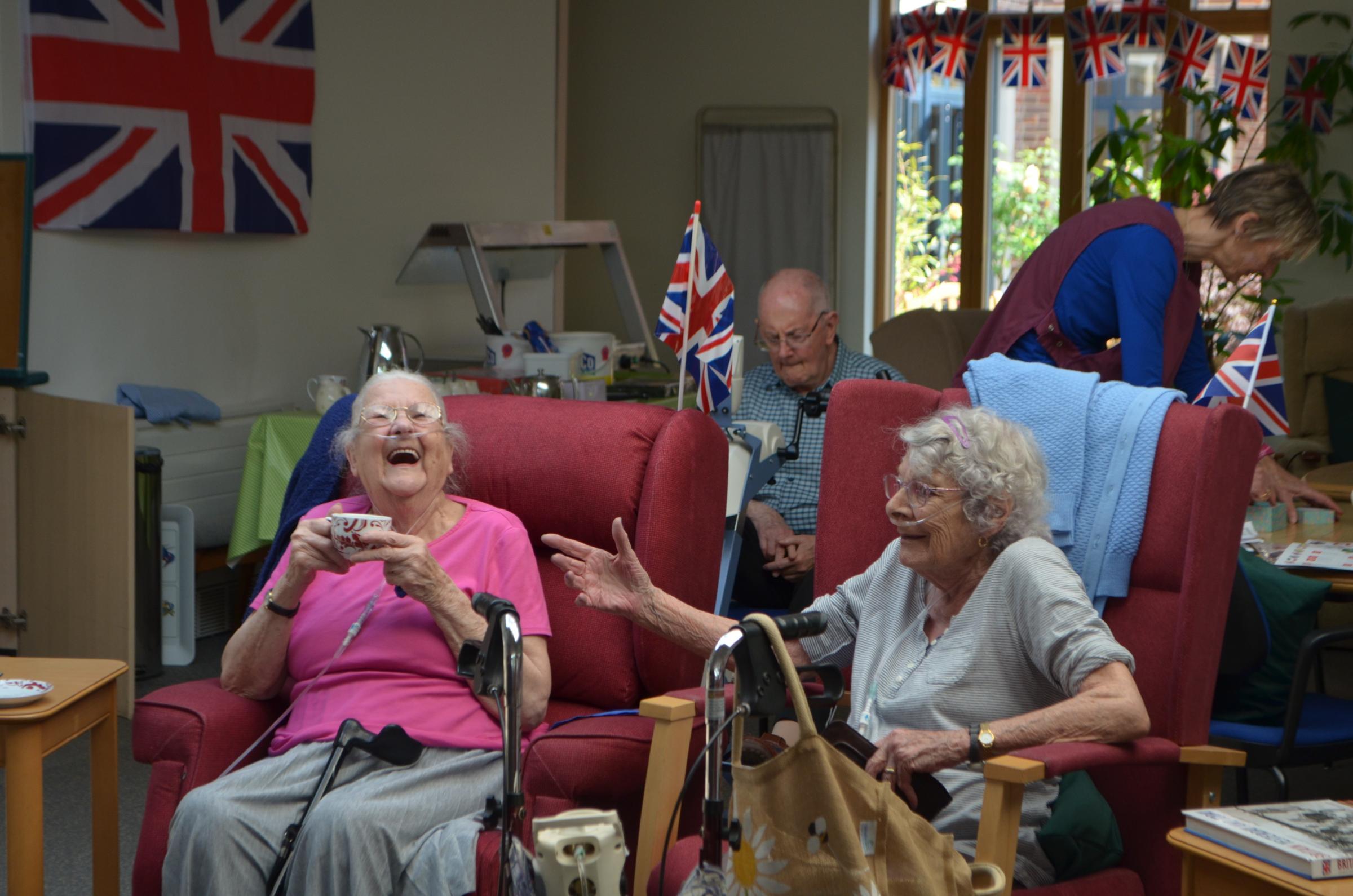 Starlight Centre Day Services patients celebrate the Queens 90th birthday