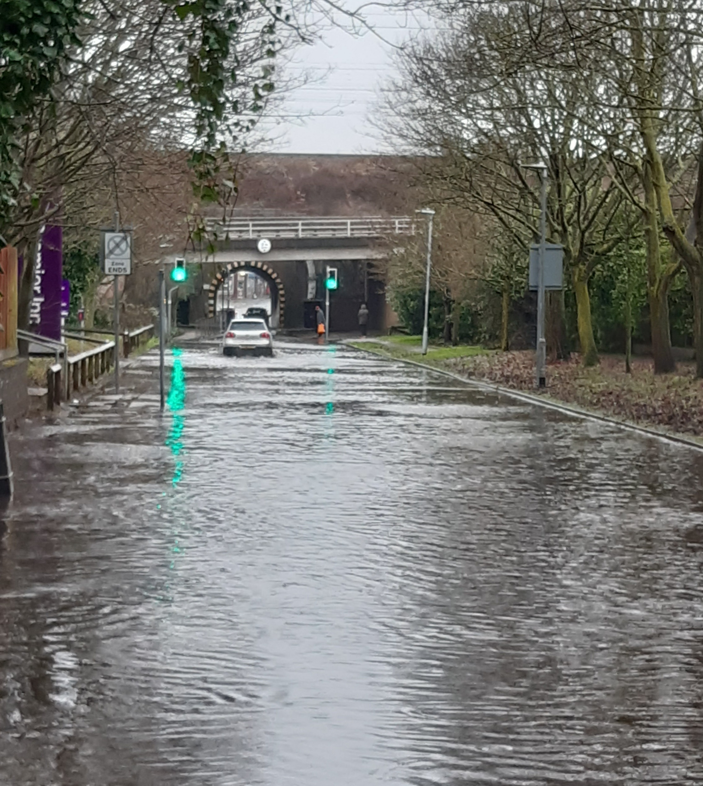 Water Lane in Watford earlier this afternoon. Credit: Deborah Nichols