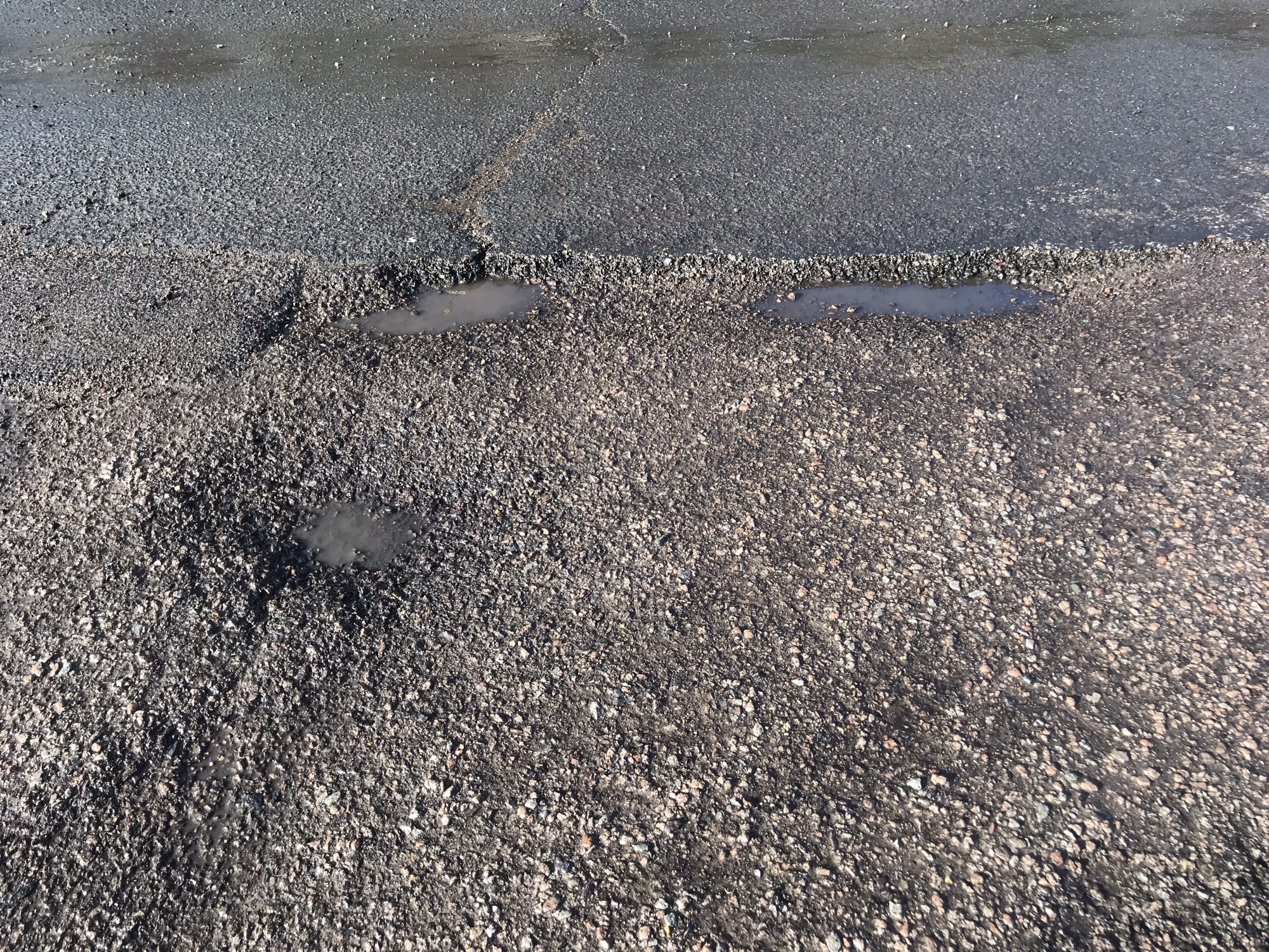 Some of the potholes at Raphael Drive and Brocklesbury Close (Photo: Stephen Giles-Medhurst)