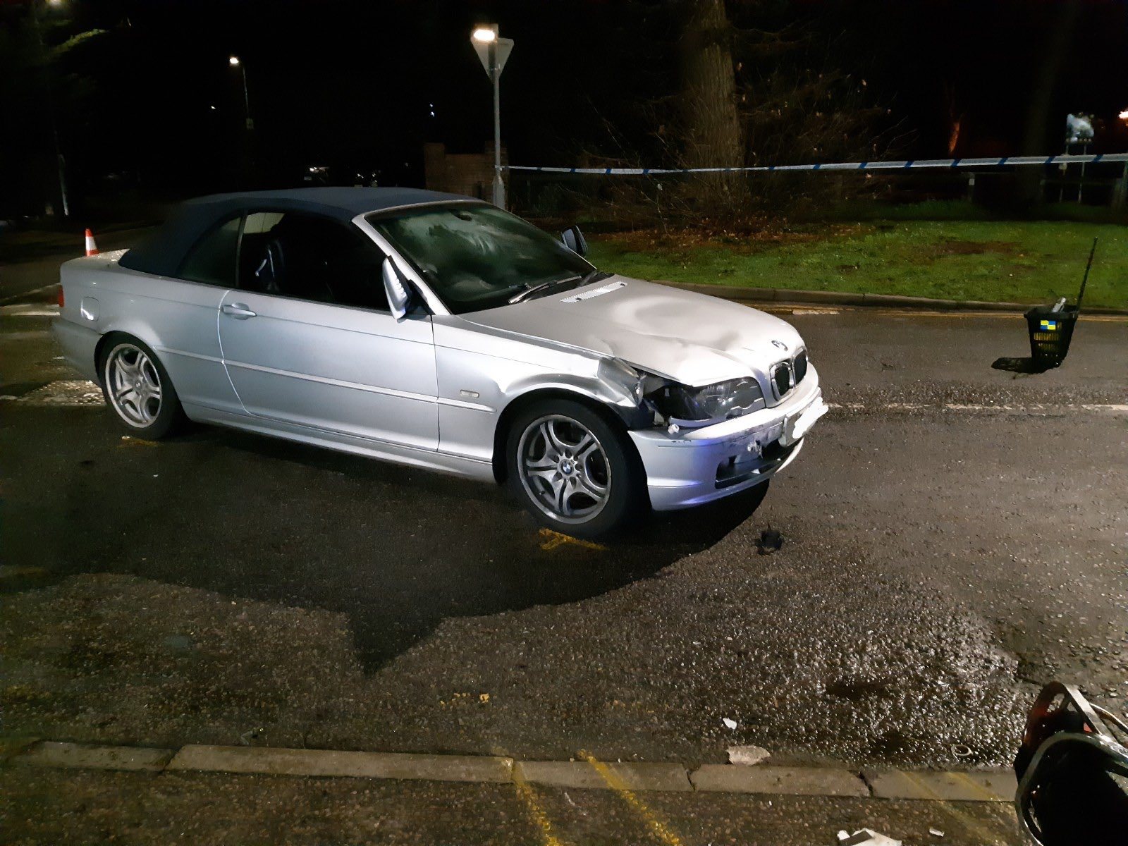 The BMW sustained damage to the front of the vehicle. Credit: BCH Road Policing Unit