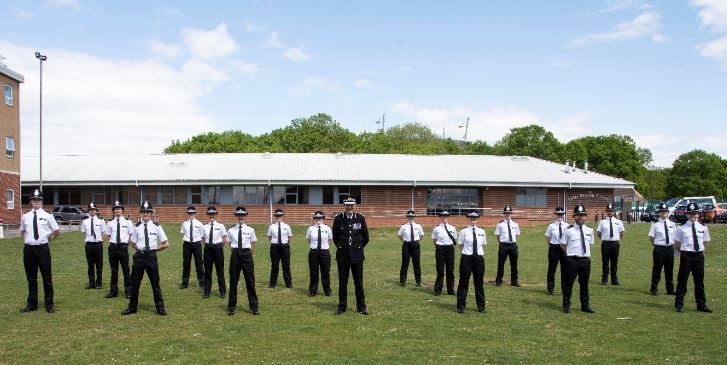 Hertfordshire police officers graduating during the pandemic