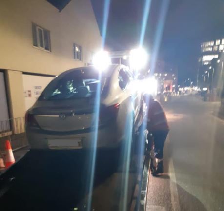 A silver vehicle was seized by police. Credit: Watford Police