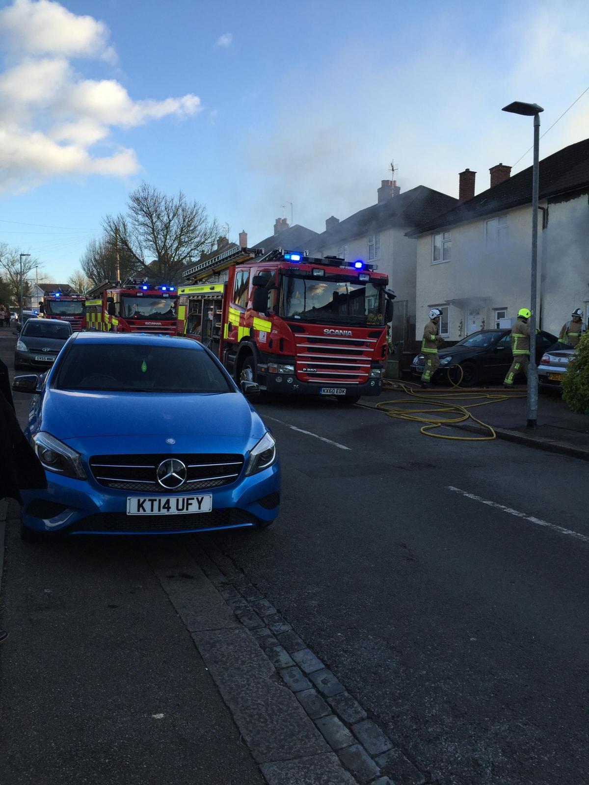 Firefighters at the Colne Avenue address