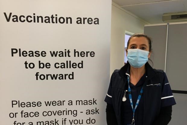 Suzie Shakespeare, pod manager at vaccination centre (photo NHS/Hertfordshire Community NHS Trust)
