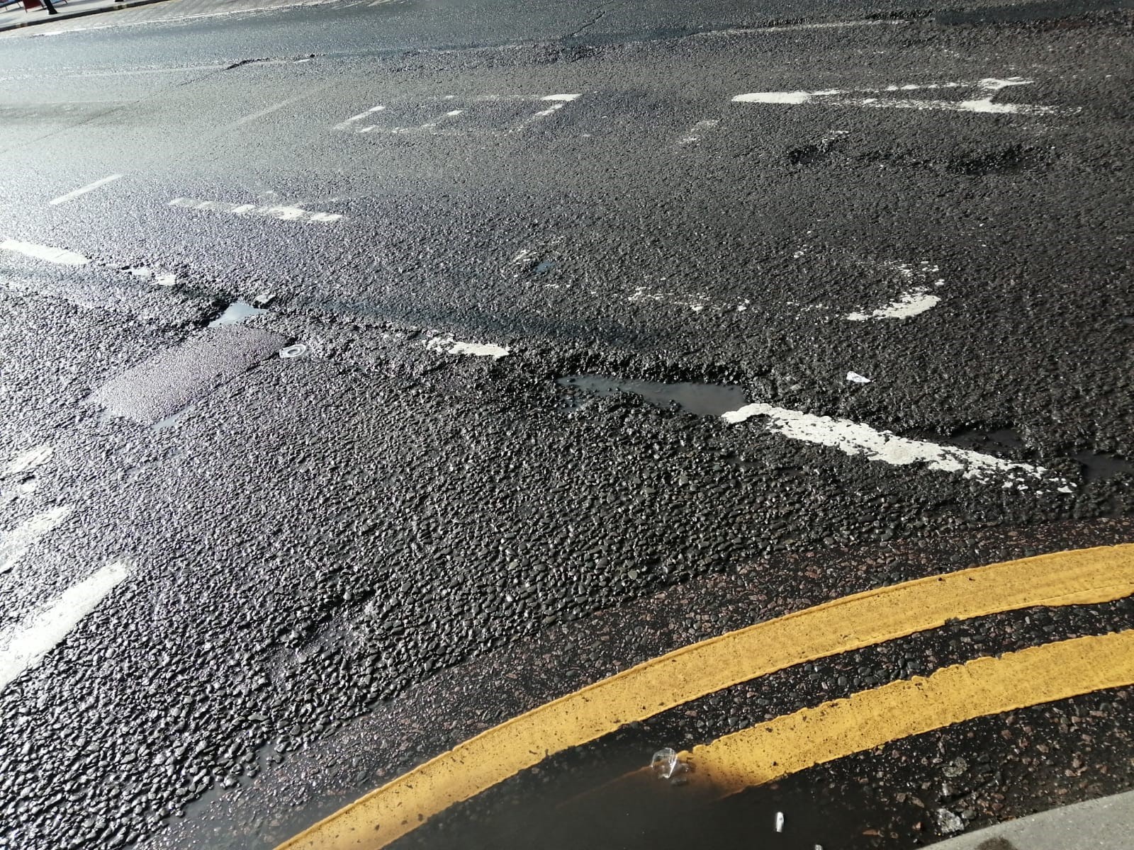 Potholes in St Albans Road. Credit: Cllr Asif Khan