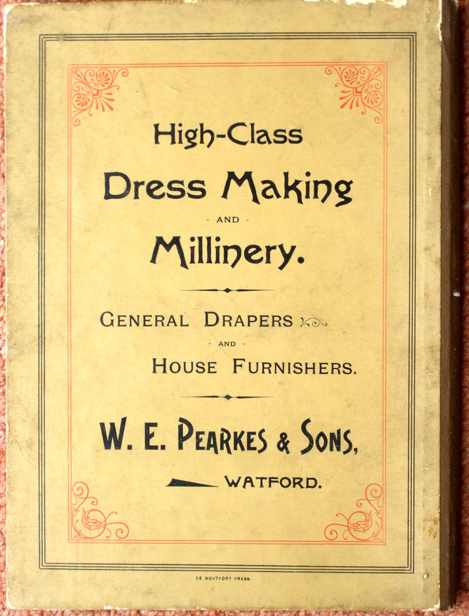 A Pearkes advert on the back cover