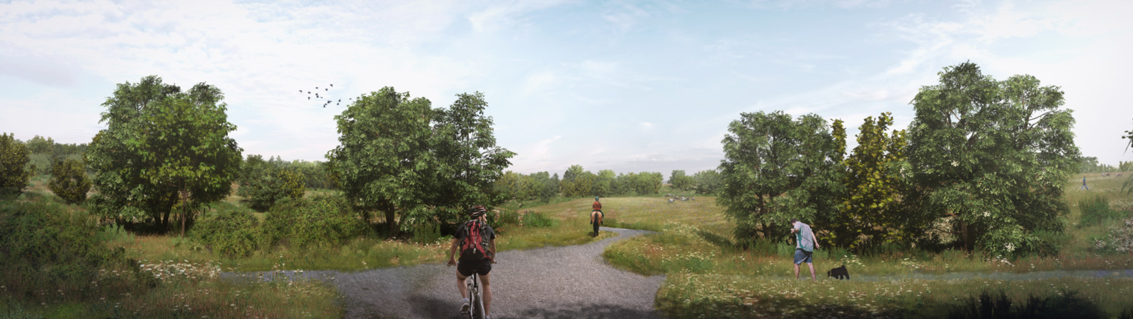 New walking and cycling routes are proposed within the Colne Valley. Credit: HS2