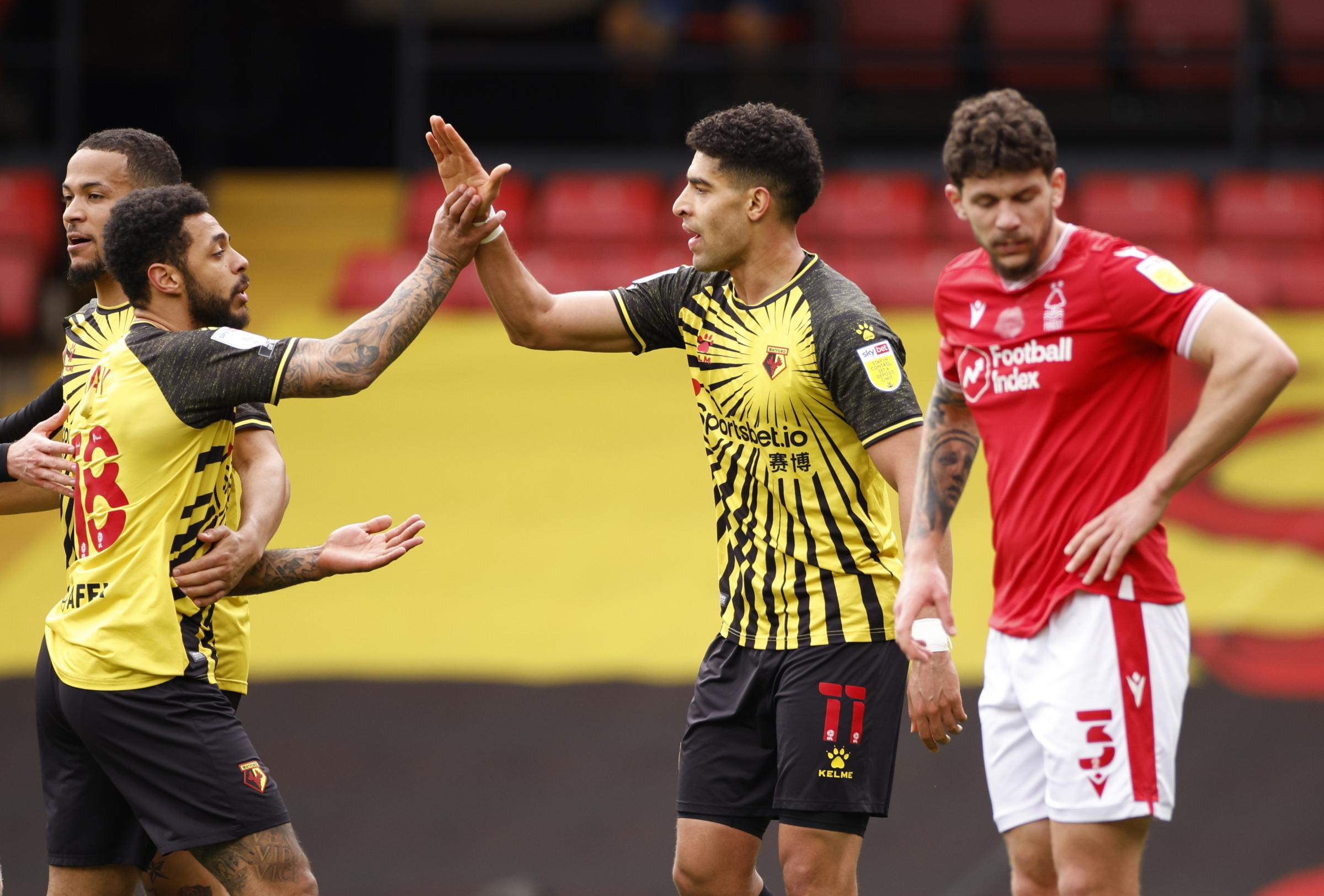 Watford beat Nottingham Forest to go second in the Championship