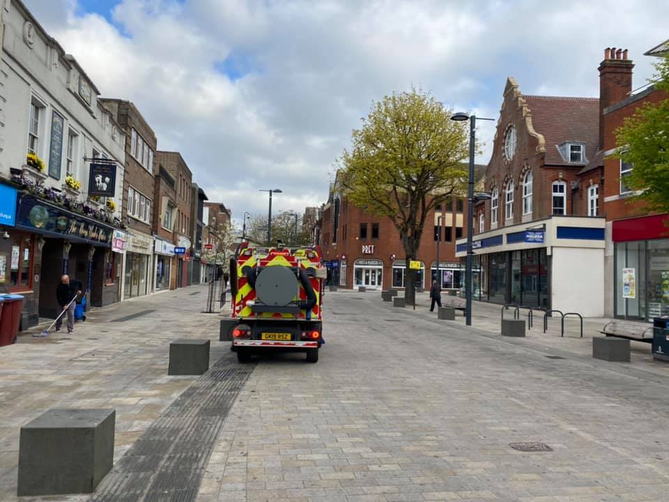 A massive clean-up has been undertaken in the town centre after fans celebrated the Hornets return to the Premier League. Photos: Peter Taylor