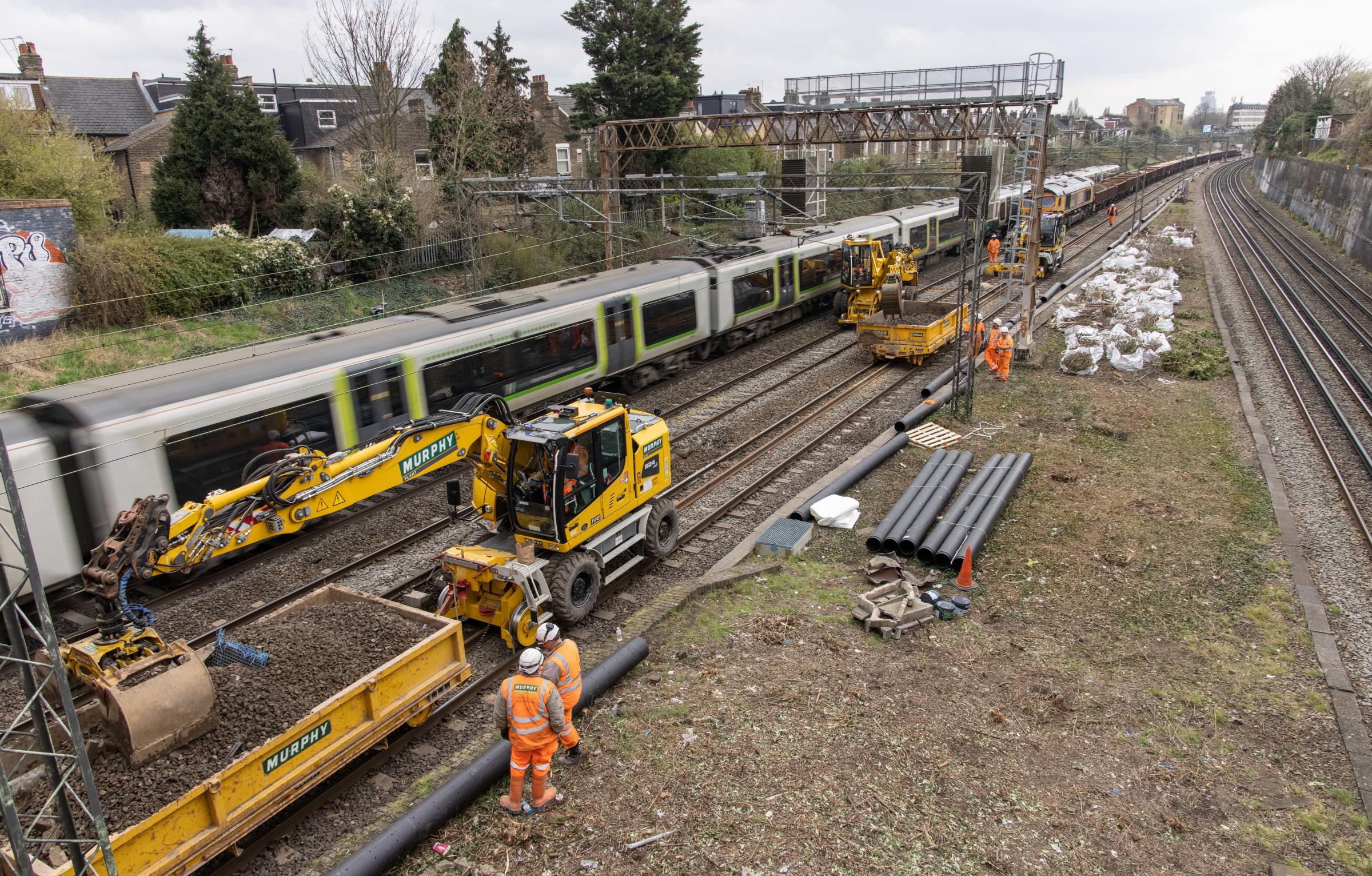 Track upgarde work in north London. Credit: Network Rail