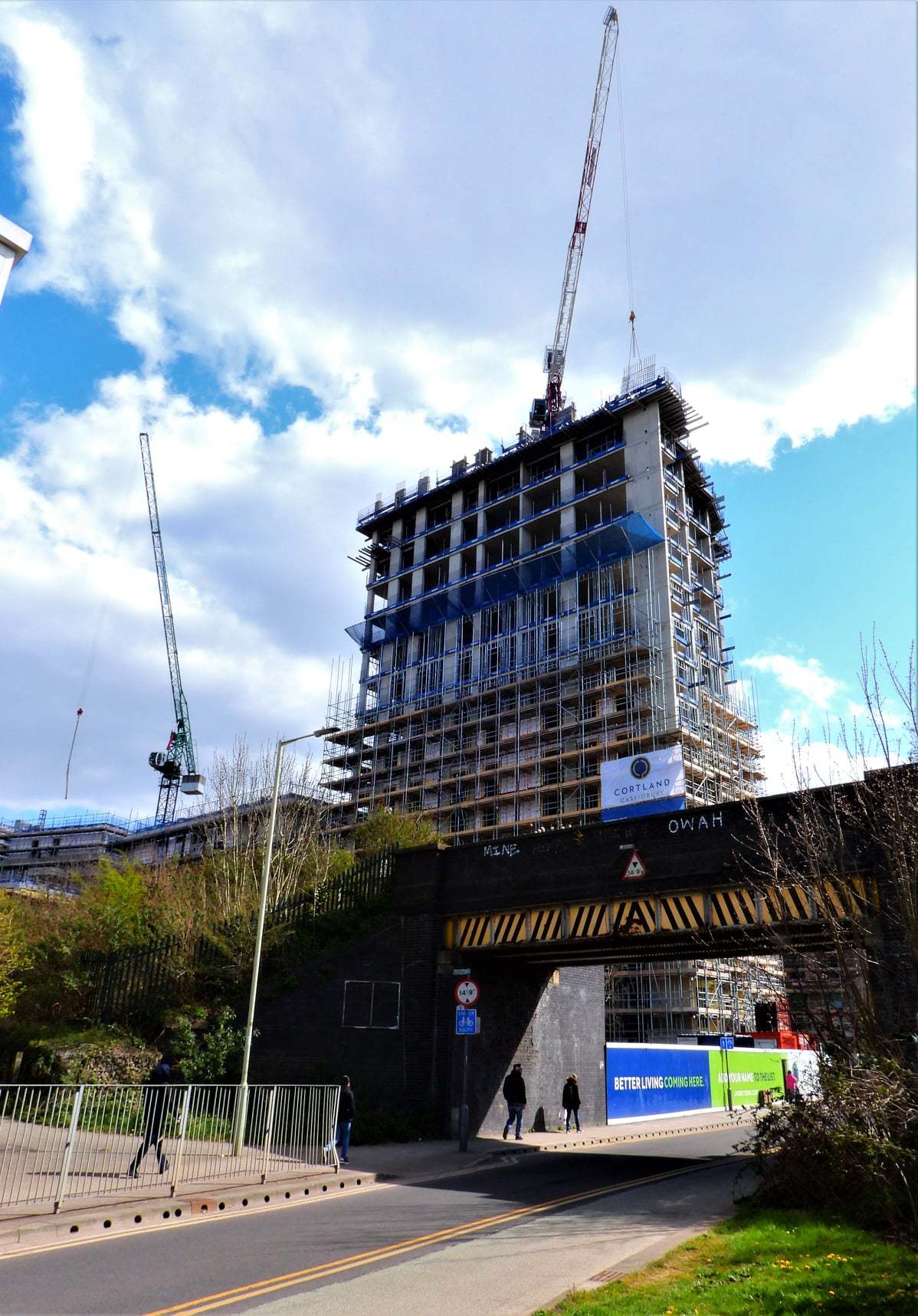 Construction of the 24-storey tower in Ascot Road in the west of the town. Credit: Stephen Danzig/Watford Observer Camera Club