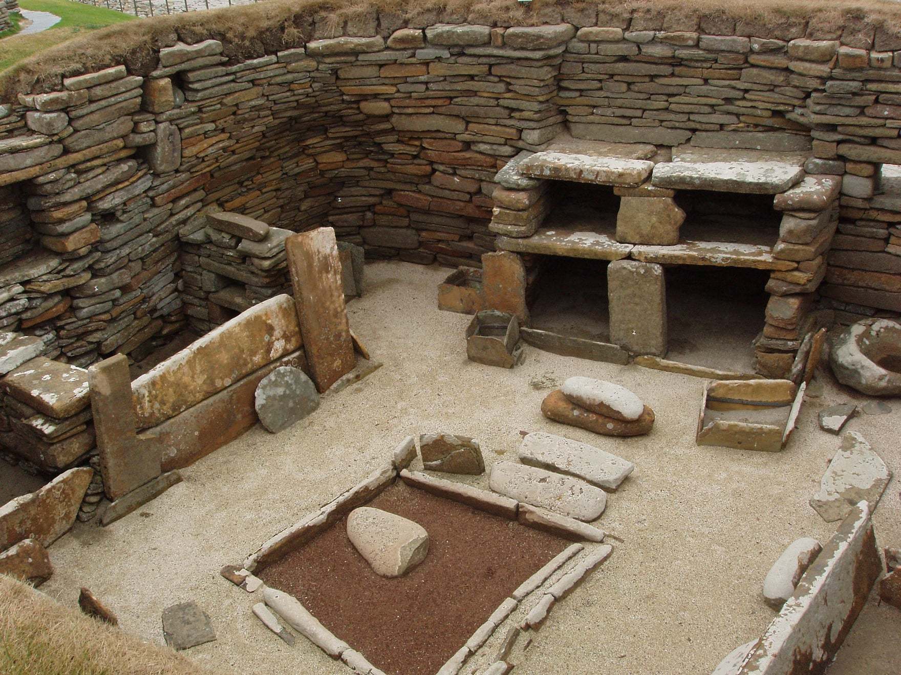 Furniture constructed from stone in a 500-year-old Orkney house. Picture: Margaret Bates