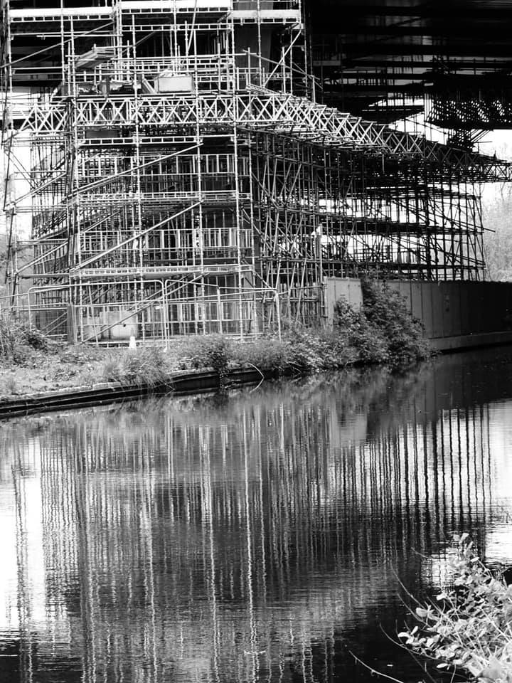 Construction under the M25 bridge. Picture: Jo Kedgley
