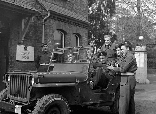 Canadian RAF Airmen at entrance to Kaki University in 1930. Picture: Leavesden Hospital History Association