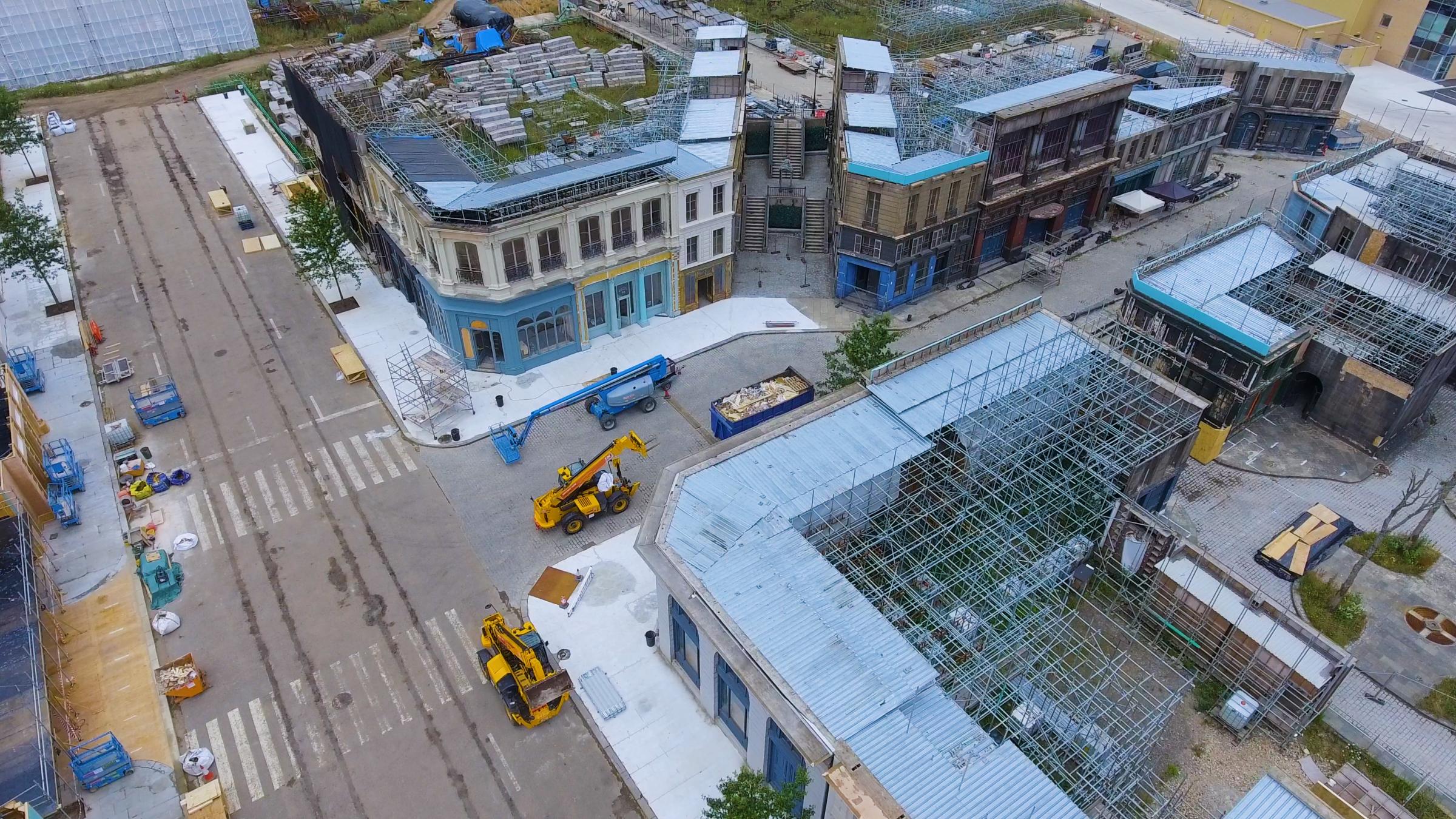 A film set on the exterior backlot