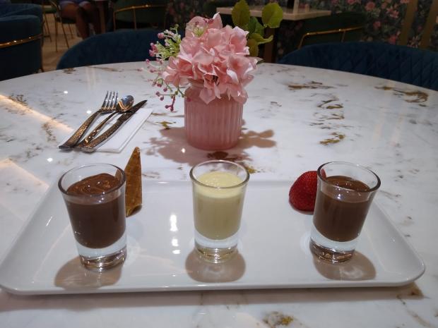 Watford Observer: A trio of chocolate shots at Watford's Heavenly Desserts.