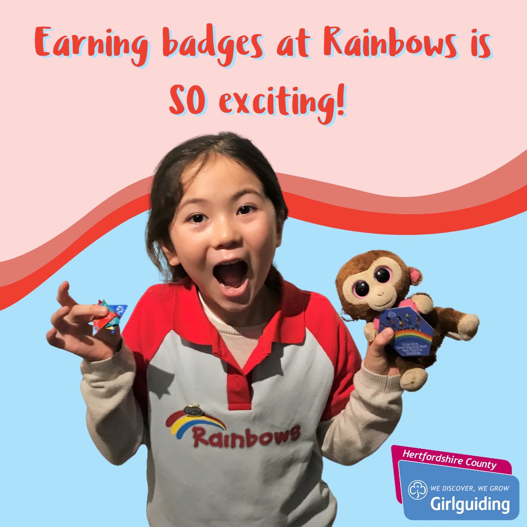 A 2nd Croxley Green Rainbow who is featuring in the Girlguiding Hertfordshire recruitment campaign