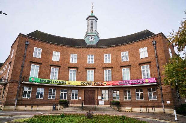 Watford Observer: Watford town hall currently, which in the past has been described by the council as 'tired'