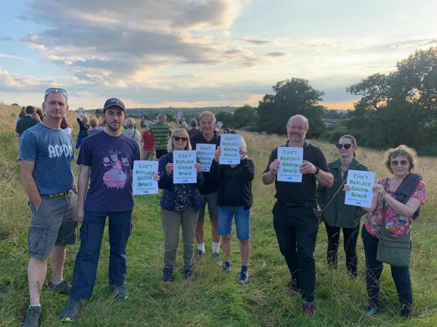 Watford Observer: Residents at the protest off Oxhey Lane