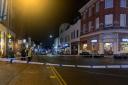 Police tape off Watford High Street