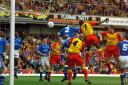 Michel Ngonge scores against Birmingham City. Picture: Action Images