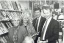 Monic Diplock (centre), Head of Occupational Therapy and staff of the Leavesden Hospital, 1990. Picture: Leavesden Hospital History Association.