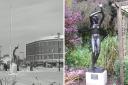 The Dancing Woman outside the Town Hall, left, and in Cheslyn Gardens. Pictures: Watford Museum