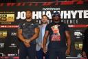 Anthony Joshua and Dillian Whyte at their pre-fight press conference