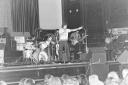 Cliff Richard on stage at Watford Town Hall in October 1976
