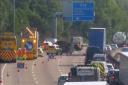 Overturned vehicle causes part M25 closure - live updates