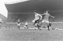 Bobby Chalton runs back during Watford's FA Cup fourth round tie at Old Trafford in January 1969