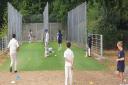 Young players using the current nets at Woodside
