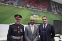 Luther Blissett and Lord Lieutenant of Hertfordshire Robert Voss.
