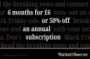 Watford Observer digital subscription is £6 for 6 months