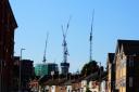 Cranes for the Eight Gardens development in June, this year. Image: Stephen Danzig/Watford Observer Camera Club