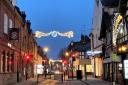 The changing scene of Rickmansworth at Christmas: High Street lights, 2020. Image: Deborah Young