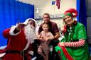 Little Elsie and dad Antony had a special visitor at the children's Starfish Ward last week.