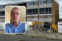 Demolition - The ongoing demolition of the Craylands estate and (inset) Colin Parkins