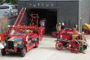 Some of the old fire engines that can be enjoyed at the museum