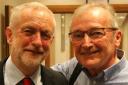 Mike Jackson (right) with Jeremy Corbyn
