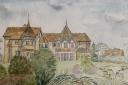 Harry Evans' painting of Oxhey Grange