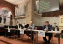 Left to right: Lib Dem candidate Ian Stotesbury, Labour candidate Chris Ostrowski, and Tory candidate Dean Russell at the hustings