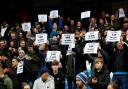 Fans protesting against VAR. Picture: Action Images