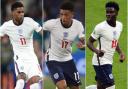 left to right:England's Marcus Rashford, Jadon Sancho, and Bukayo Saka were racially abused online after they missed penalties in the Euro 2020 final shootout defeat to Italy at Wembley. Credit: PA