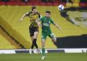 Craig Cathcart heading the ball for Watford. Picture: Action Images