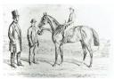 Caractacus with his owner, trainer and jockey. Picture: Watford Museum