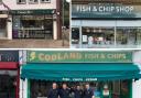 Fish and chip shops are struggling financially. Picture: Top left - Harry Kyriakou. Top right - Google. Bottom - Zack Pelit.